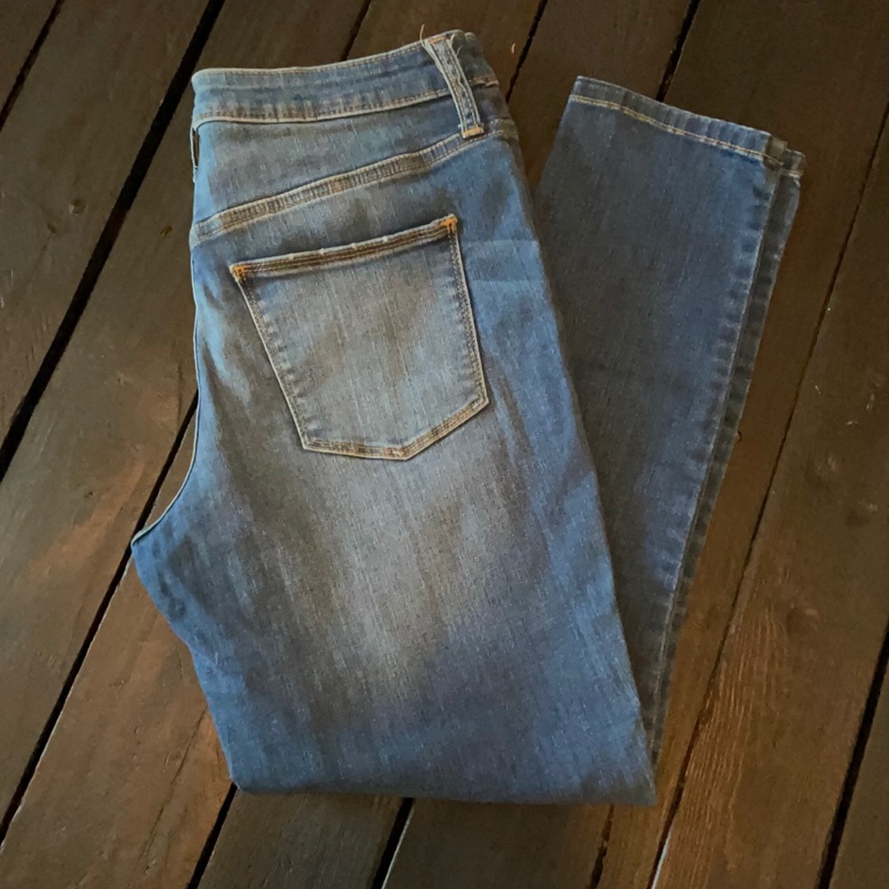 High rise skinny crop
